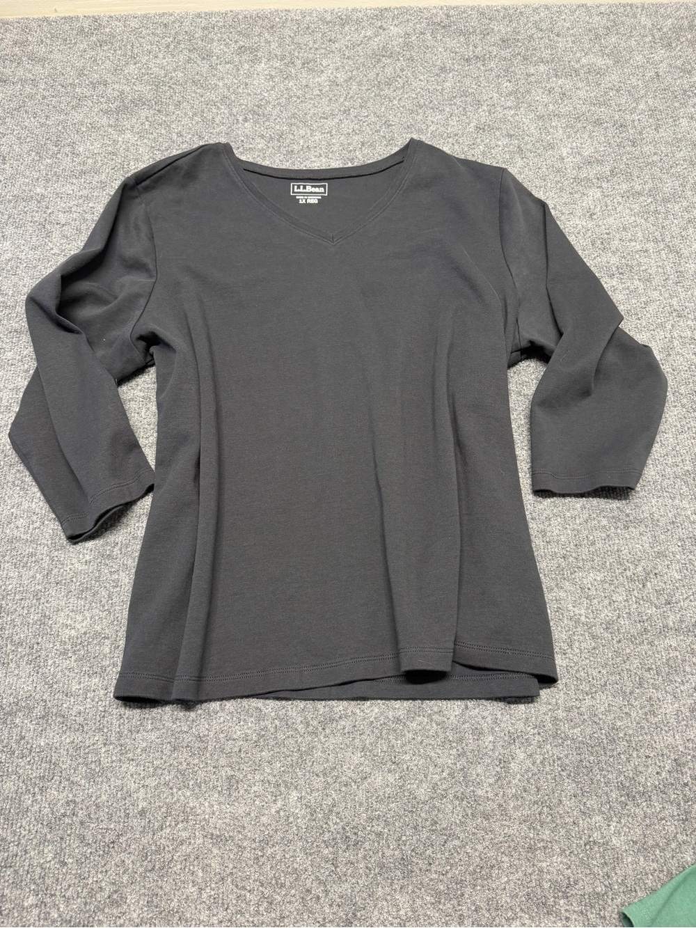 L.L. Bean Women’s Black V-Neck Long Sleeve Top